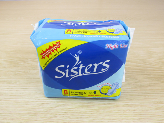 夜通しの生理用ナプキンは女性のための320mmの超薄いマキシのパッドにパッドを入れる