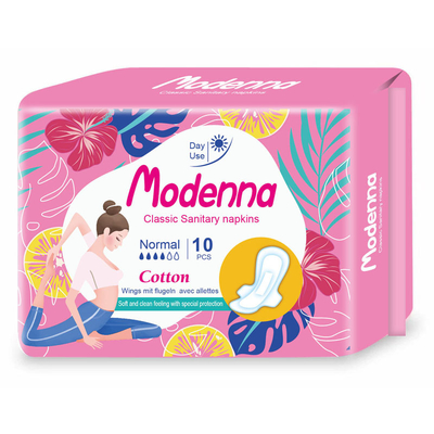 夜使用のための410mmの生理用ナプキンのおむつレモン0.8D綿の女らしいパッド