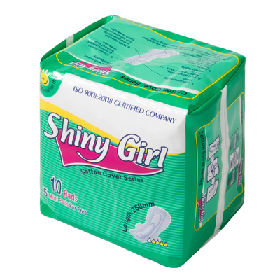 180mmの使い捨て可能な生理用ナプキンの吸収性の女性の月経パッドは防水する