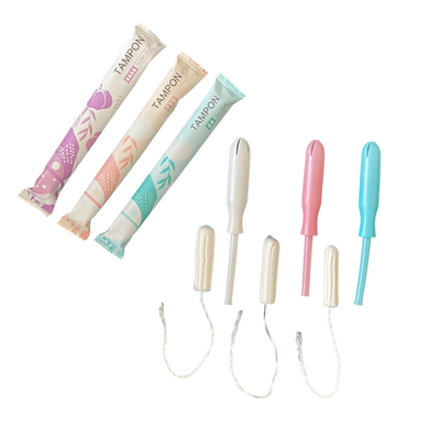 卸し売り女らしい衛生学の吸収剤のMenstrual使い捨て可能な綿のタンポンの試供品